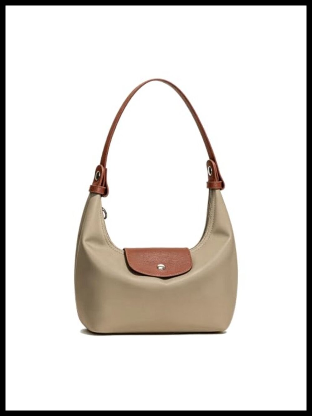 Nylon Convertible Mini Shoulder Bag with Two Straps Hobo Purse
